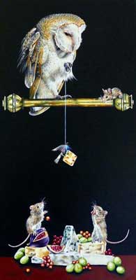 CATCH OF THE DAY - OIL ON CANVAS  image size 12" x 24"