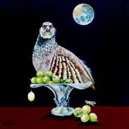 GOOSEBERRY MOON - OIL ON CANVAS  image size 12" x 12"