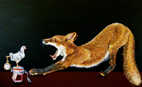 RISE AND SHINE - OIL ON CANVAS  image size 48" x 24"