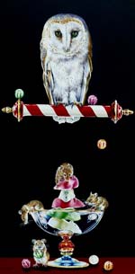 SUGAR & SPICE & ALL THINGS MICE - OIL ON CANVAS  image size 12" x 24"
