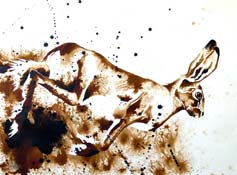 TAIL BLAZING - ink on Arches paper  image size 24" x 36"